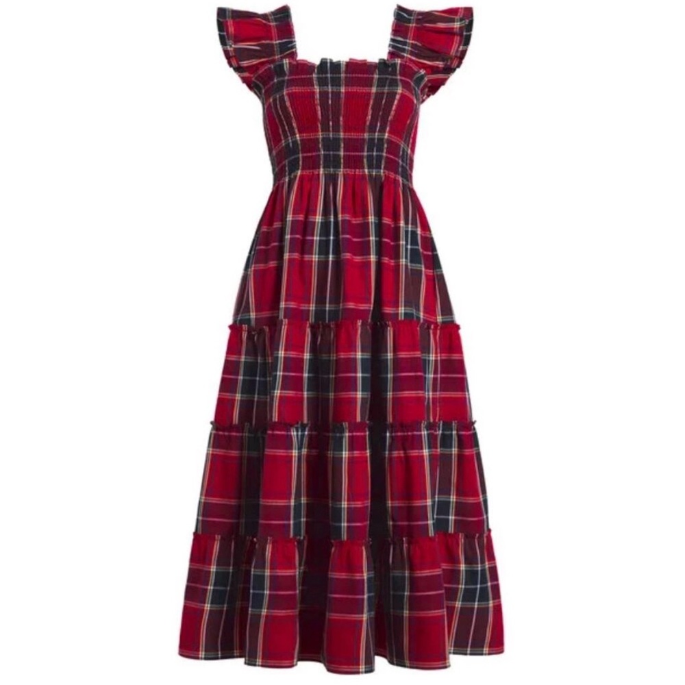 Hill House Red Plaid Ellie Nap Dress XS